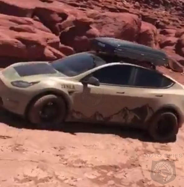 WATCH Tesla Model Y Tests Off Road Assist On The Way To Moab